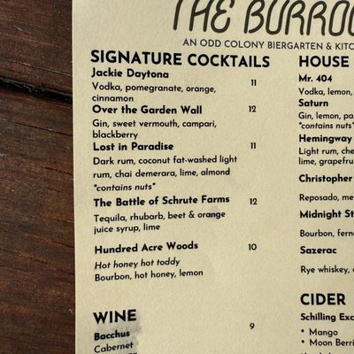 Menu photo 6 The Burrow Pensacola, FL Menu photo 6 The Burrow Pensacola, FL