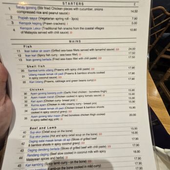 Tukdin - Menu - Malaysian Near Me - London, XGL Tukdin - Menu - Malaysian Near Me - London, XGL