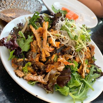 Sushi Fish Attack - Salmon skin salad with dressing on side - Sushi Bars Near Me - San Diego, California Sushi Fish Attack - Salmon skin salad with dressing on side - Sushi Bars Near Me - San Diego, California