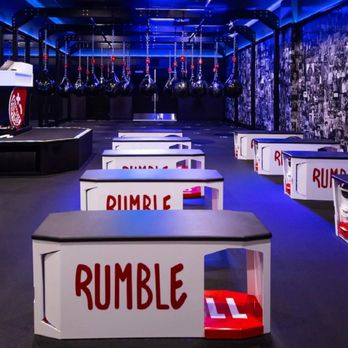 Rumble Boxing - Workout benches with dumbbells ranging from 1 pound to 20 pounds, and water filled punching bags in the back - Boxing Near Me - Rocklin, California Rumble Boxing - Workout benches with dumbbells ranging from 1 pound to 20 pounds, and water filled punching bags in the back - Boxing Near Me - Rocklin, California