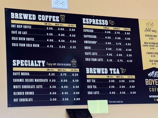 Menu photo 1 Boyer's Coffee Company Denver, CO Menu photo 1 Boyer's Coffee Company Denver, CO