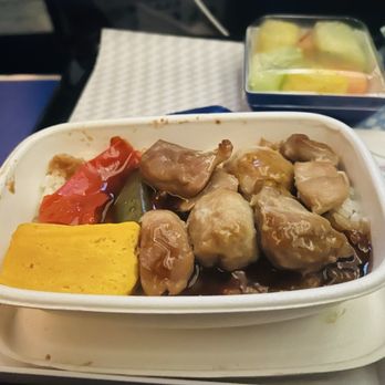 All Nippon Airways - Chicken for bfast and it tasted like crap - Airlines Near Me - Los Angeles, California