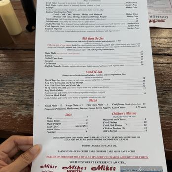 Mike's Bar & Crab House - Menu 7/26. - Seafood Near Me - Riva, Maryland Mike's Bar & Crab House - Menu 7/26. - Seafood Near Me - Riva, Maryland