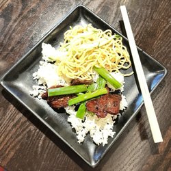 P.F. Chang's - Mongolian beef and garlic noodles