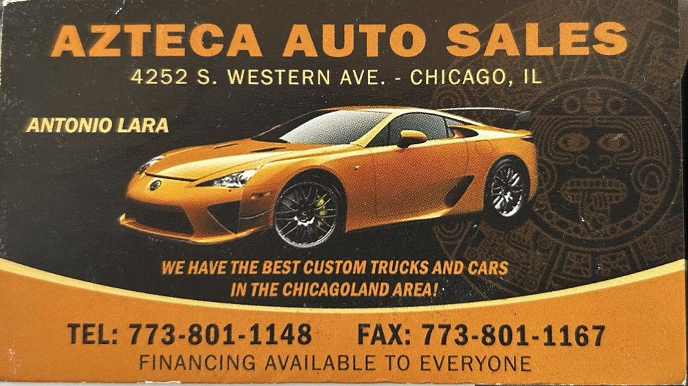 AZTECA AUTO SALES Updated October 2024 4252 S Western Ave, Chicago