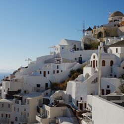 Planet Hoppers - Santorini, Greece. This view was a 5 minute walk from our hotel in Oia.