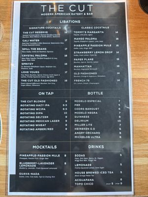 Menu photo 1 The Cut Rancho Cucamonga, CA
