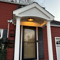 PW Custom Construction - Portico installed on colonial home