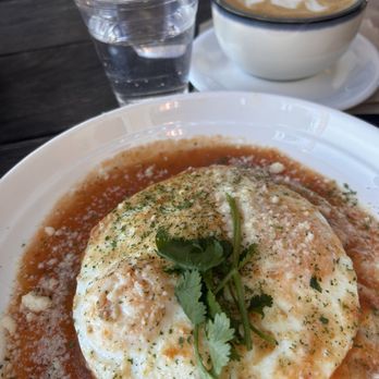 The Combine Kitchen - Quesadilla cheese and corn tortilla layered topped with 2 eggs - Coffee & Tea Near Me - Rancho Cucamonga, California