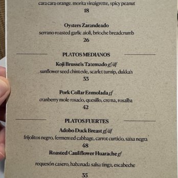 Lilia Comedor - Menu 11/29/24 - French Near Me - Portland, Oregon