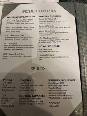 Menu photo 1 DeltaOne Lounge Los Angeles, CA
