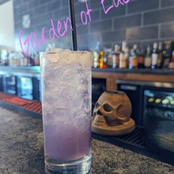 Cache Cocktail & Wine Bar - Hendricks, Flor Adora, Lavender, Lemon, Sugar, soda.  Super refreshing on a hot day.