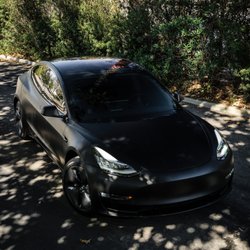 Photo of Sticker City - Sherman Oaks, CA, US. Matte Black Tesla Model 3.