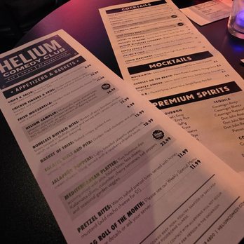 Helium Comedy Club - Menu - Comedy Clubs Near Me - Indianapolis, Indiana Helium Comedy Club - Menu - Comedy Clubs Near Me - Indianapolis, Indiana