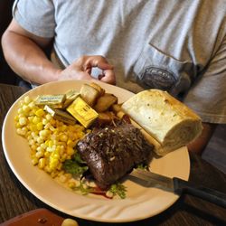 The Iron Oar Pub & Grill - Hanger Steak meal with choice of sides