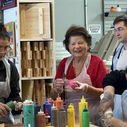 Live Laugh Love Art Vancouver - Selecting our paint