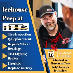 Harry's Tire Service - Let the team at Harry's help you get your Icehouse ready for the upcoming season. We have discounts on our Team Lodge Icehouse/Toy Haulers.
