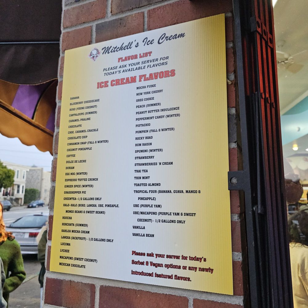 Mitchells Ice Cream - Menu - Ice Cream & Frozen Yogurt Near Me - San Francisco, California Mitchells Ice Cream - Menu - Ice Cream & Frozen Yogurt Near Me - San Francisco, California