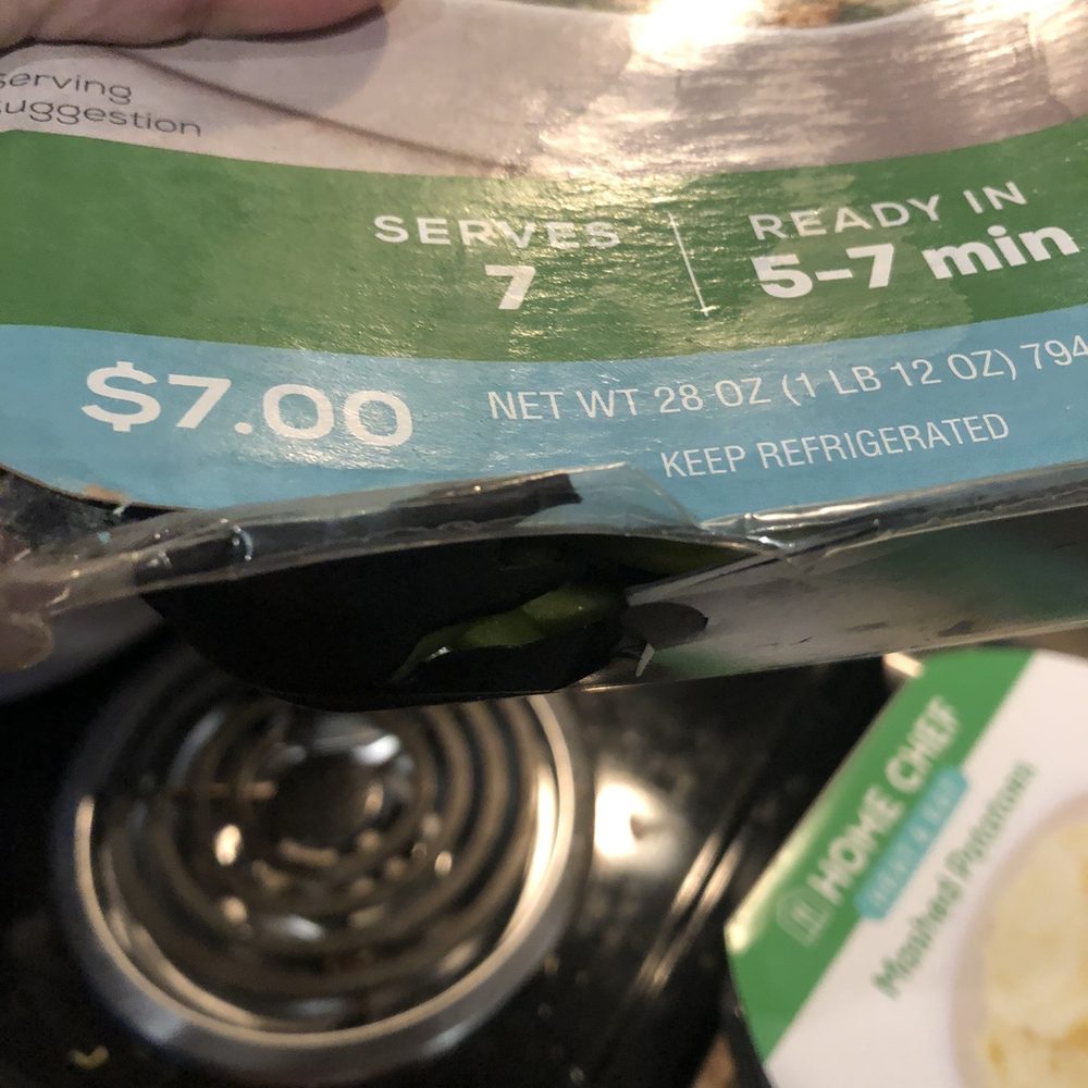 Cracked and broken green bean casserole. $7 down the drain. Cracked and broken green bean casserole. $7 down the drain.