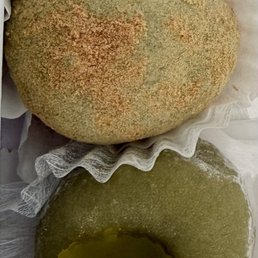 Matcha white bean mochi Red and soy bean mochi Matcha white bean mochi Red and soy bean mochi