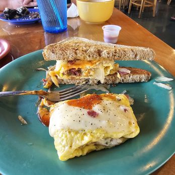 Morning Glory - Ruben Omelet...had to order the Rye Toast extra??? - Breakfast & Brunch Near Me - Satellite Beach, Florida Morning Glory - Ruben Omelet...had to order the Rye Toast extra??? - Breakfast & Brunch Near Me - Satellite Beach, Florida