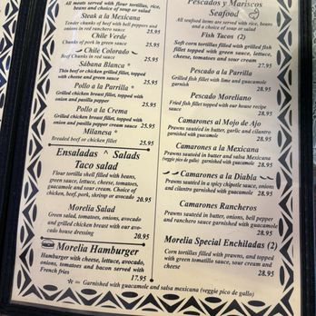 Morelia Mexican Restaurant - Menu - Mexican Near Me - Jamestown, California Morelia Mexican Restaurant - Menu - Mexican Near Me - Jamestown, California