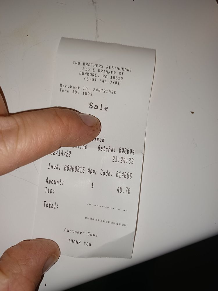 Food from Two Brothers Restaurant & Pizzeria