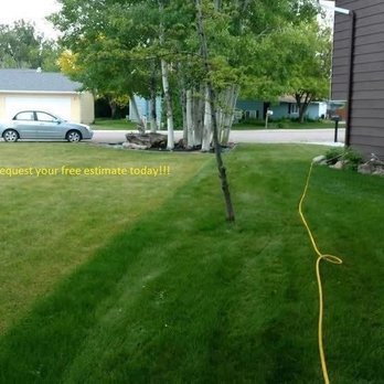 Green Turf Lawnscapes - "The Green Turf Difference", lawn, treated by Green Turf on the right, and a non client lawn on the left. - Tree Services Near Me - Alpine, Wyoming Green Turf Lawnscapes - "The Green Turf Difference", lawn, treated by Green Turf on the right, and a non client lawn on the left. - Tree Services Near Me - Alpine, Wyoming