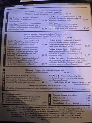 Menu photo 3 Valentino's Eatery Florence, AZ
