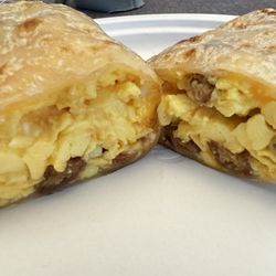 Chorizo!!! The breakfast burritos are amazing!
