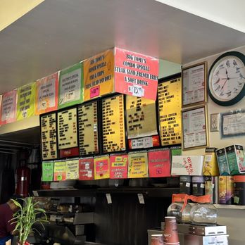 Big Tomy's - the menu and clock - Burgers Near Me - Culver City, California