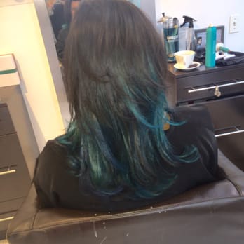 Salon 718 - Dekalb - Teal with lots of dimension. Love! - Hair Salons Near Me - Brooklyn, New York Salon 718 - Dekalb - Teal with lots of dimension. Love! - Hair Salons Near Me - Brooklyn, New York