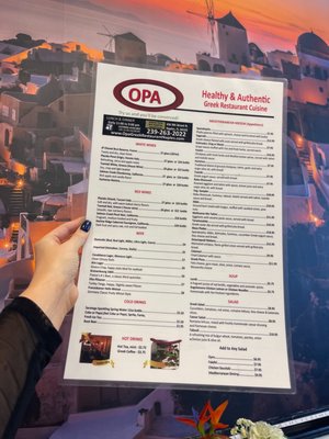 Menu photo 2 Opa Greek Restaurant Naples, FL