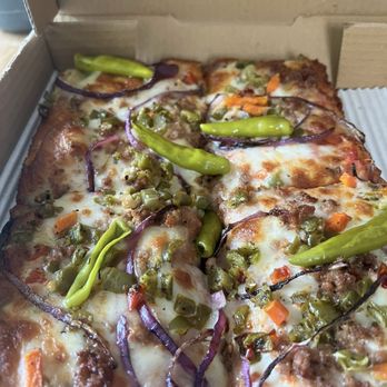 Motor Town Pizza - Abe Froman's Ferrari Small - Pizza Near Me - Richmond Heights, Missouri