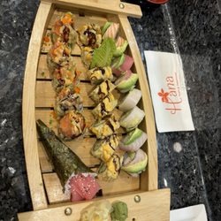 Crispy Spicy Tuna Roll, Rainbow Roll, Special California Roll, tuna hand roll