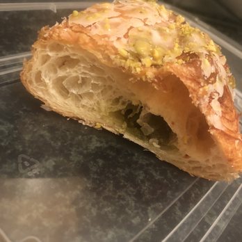 Eclair Bakery - Cross section of pistachio croissant - Bakeries Near Me - New York, New York