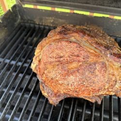 Wilging's Fine Meats - Getting ready to pull it off the grill