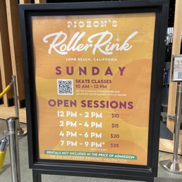 Sunday prices...  skate rental is not included... parking = first 90 minutes free...