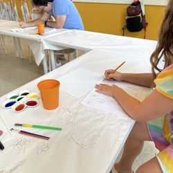 Kidcreate Studio - Alexandria - My daughter doing her project.