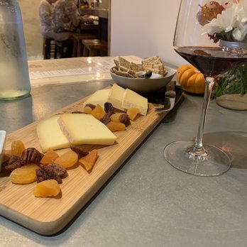 Comanche Cellars Wine Room - cheese board ($20) and today's flight ($20) - Wineries Near Me - Monterey, California