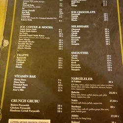 Avar's Cafe - Menu