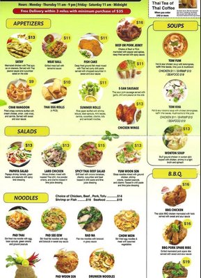 Menu photo 5 Thai Laughlin Laughlin, NV
