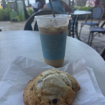 Kai Coffee - Kai iced latte & blueberry cream cheese scone - Creperies Near Me - Honolulu, Hawaii Kai Coffee - Kai iced latte & blueberry cream cheese scone - Creperies Near Me - Honolulu, Hawaii