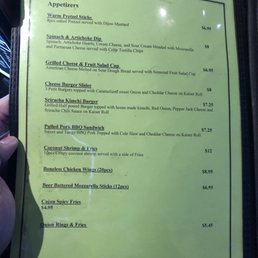 The app menu from the bar The app menu from the bar