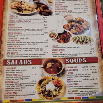 Los Ponchos Mexican Grill - Menu - Mexican Near Me - Lake Charles, Louisiana