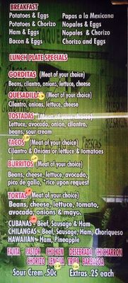 Menu photo 2 Chiquis Taqueria Houston, TX