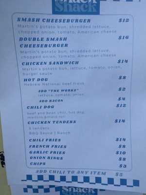 Menu photo 1 Snack Shack Pacific Grove, CA Menu photo 1 Snack Shack Pacific Grove, CA