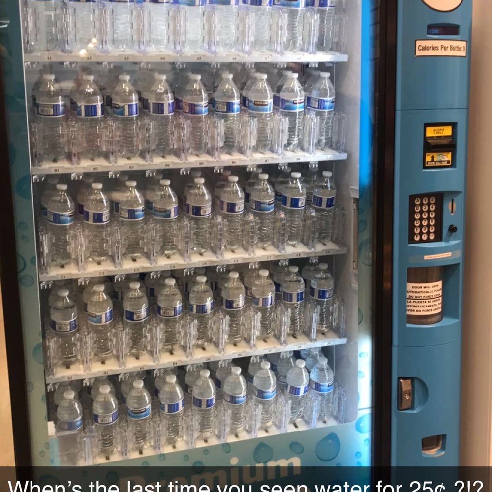 25 ¢ bottled waters 25 ¢ bottled waters