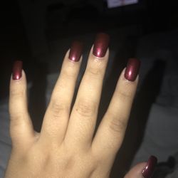 Nails 220 and Spa - Acrylic nails and a pretty fall gel color done by Lihn!
