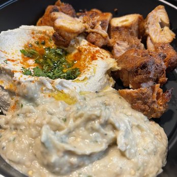 Oren's Hummus Express - Chicken Skewer Plate - $16 worth of chicken right there. - Falafel Near Me - Palo Alto, California Oren's Hummus Express - Chicken Skewer Plate - $16 worth of chicken right there. - Falafel Near Me - Palo Alto, California